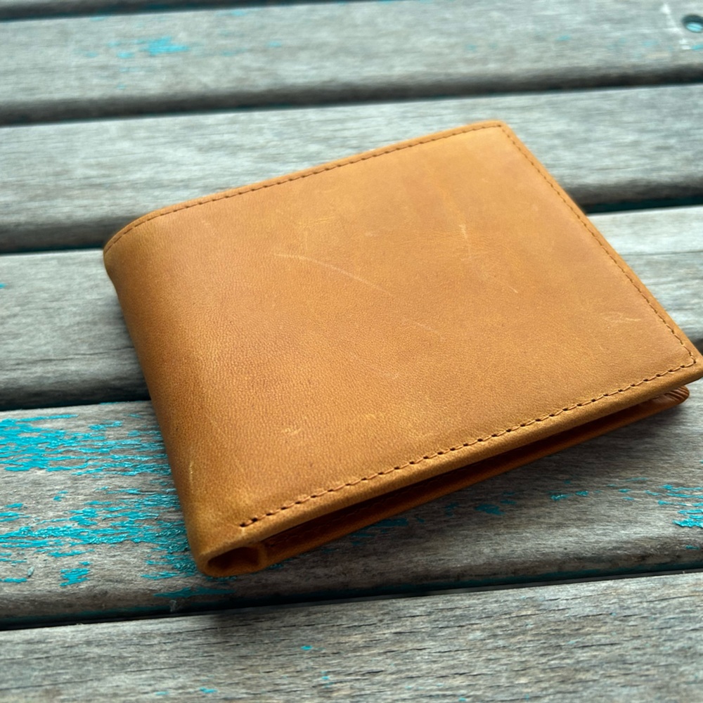 Leather Wallet - Hidden Message Wallet “DREAM”- One of a Kind - NEW